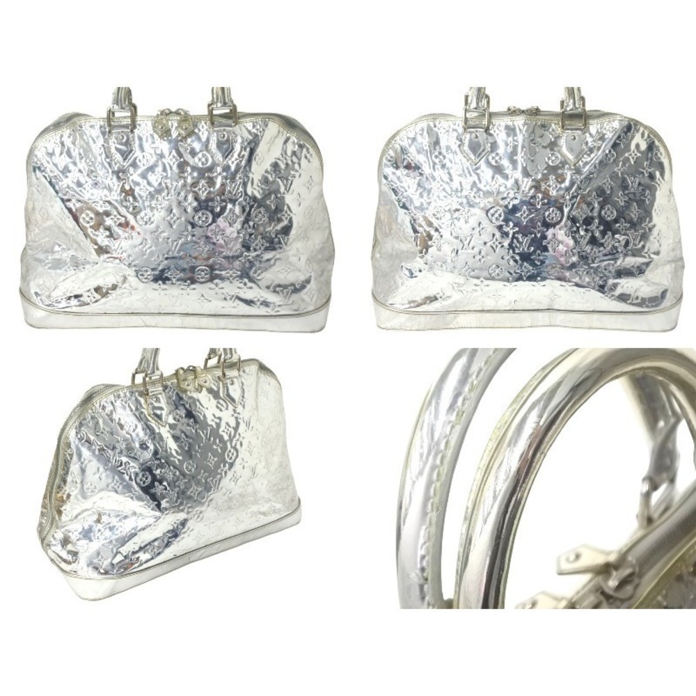 Louis Vuitton Handbag Silver Monogram Vernis Argent Alma